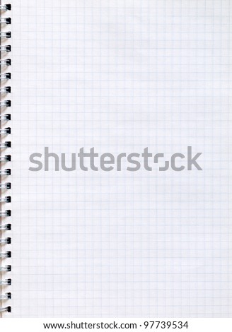 Spiral notepad graph paper