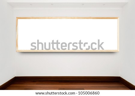 White blank banner on the wall