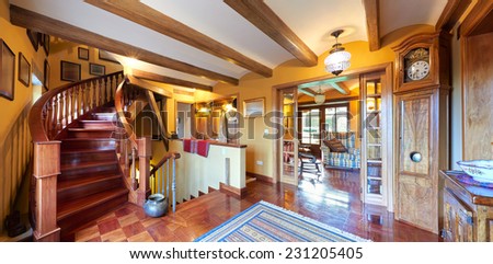 Interior design: Big rustic style living room