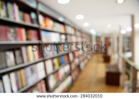 Natural bokeh out of focus Bookstore