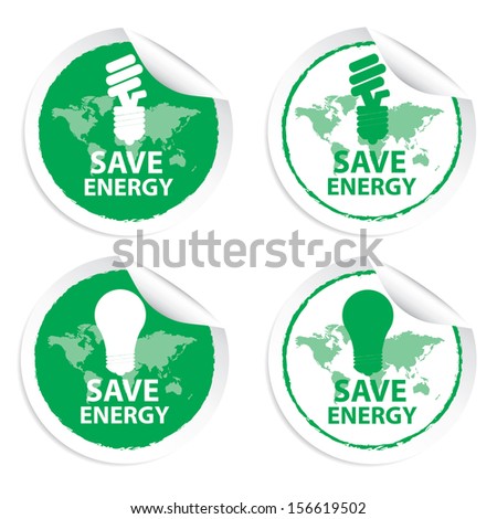 Green electric bulb , energy saving. jpeg format.