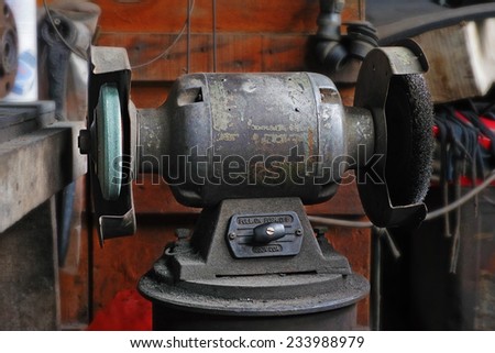 Old bench grinder