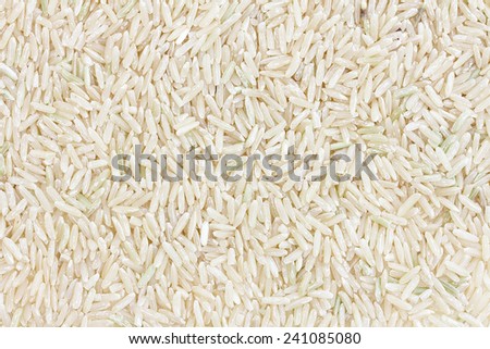 Brown Rice or Unpolished Rice isolated white background