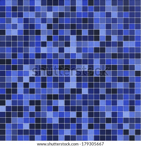 High resolution blue mosaic tiles texture.