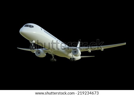 Isolated business air plane take off or landing.