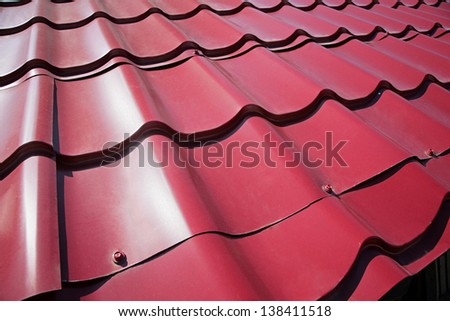 Roof covering metal tile