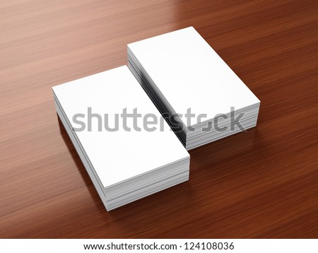 Business cards blank mockup - portrait orientation template