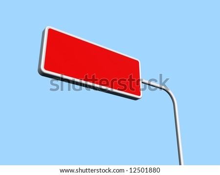 red billboard