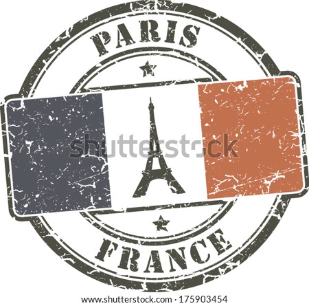 Paris-France grunge stamp eiffel tower Paris-France grunge stamp eiffel tower