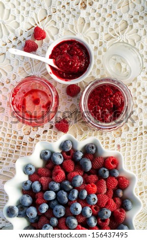 Berry mix and jam