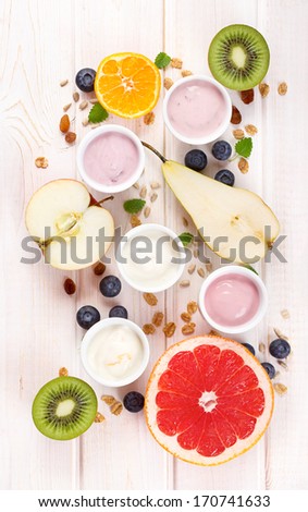 Yogurt with fresh fruits