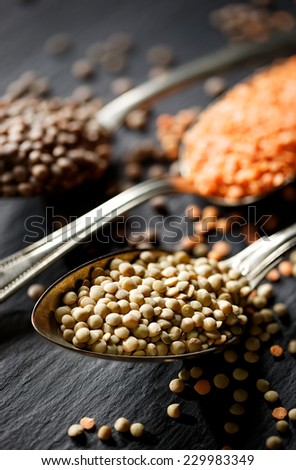 Various kinds of lentils