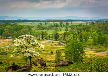 View from Little Round Top in Gettysburg, Pennsylvania.