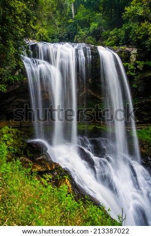 Dry Falls, on the Cullasaja River in Nantahala National Forest, North Carolina.