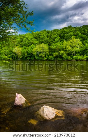 The Delaware River, north of Easton, Pennsylvania.