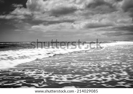 Waves on the Atlantic Ocean, in Ocean City, New Jersey.