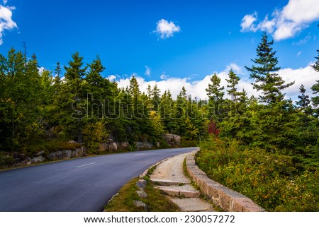 The Park Loop Road in Acadia National Park, Maine.