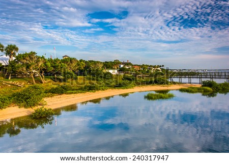 Morning reflections at Salt Run, in St. Augustine Beach, Florida.