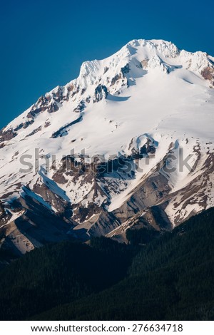 View of Mount Hood, from Tom, Dick, and Harry Mountain, in Mount Hood National Forest, Oregon.