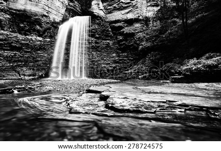 Eagle Cliff Falls, at Havana Glen Park in the Finger Lakes Region of New York State.