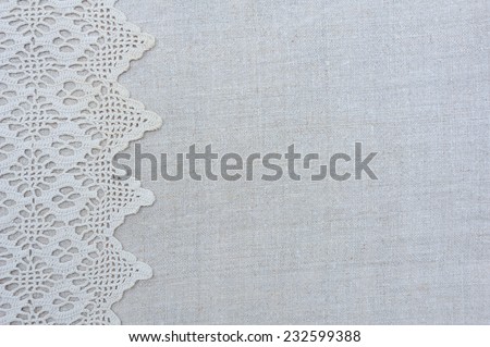 The texture of linen embroidered towels, Frame