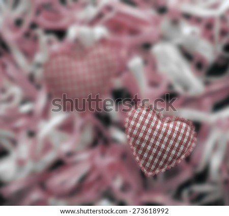 Red checked hearts texture and abstract backgrounds