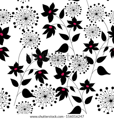 Pattern with a flowers graphic quality