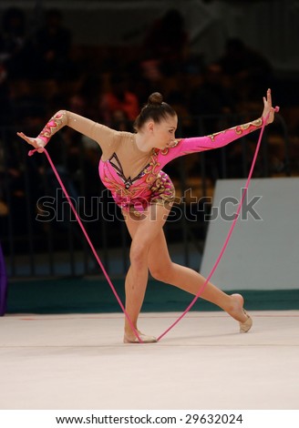 KIEV, UKRAINE, APRIL 11: Kondakova Daria at the international competitions \