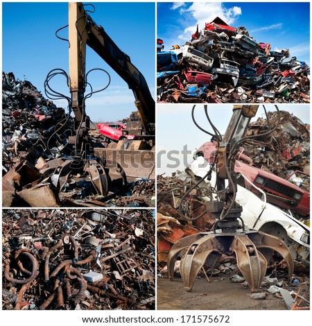 Scrap Metal Pile - Collage