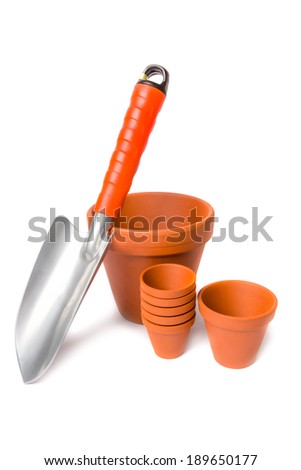 Garden tools isolated on white