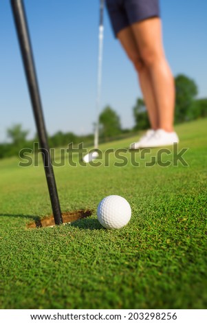 Woman golf player