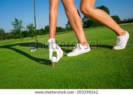 Woman golf player