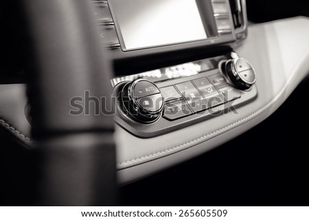 Control panel and cd in a modern car