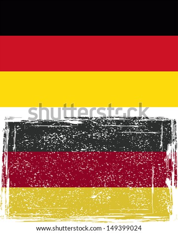 German grunge flag. Raster version
