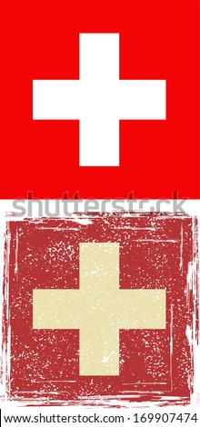 the Swiss grunge flag. Raster version