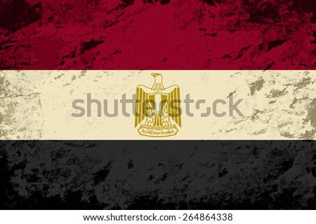 Egyptian flag Grunge background. Raster version