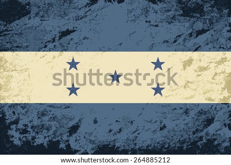 Honduras flag Grunge background. Raster version