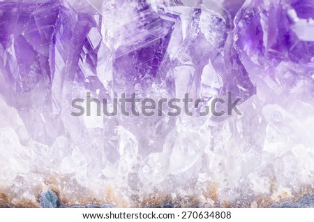 Amethyst mineral close up