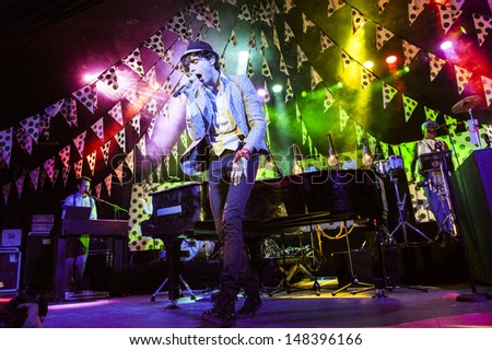 MADRID, SPAIN - JUNE 23: artist MIKA, born Michael Holbrook Penniman, performing on Madrid on June 23, 2013 at La Riviera Venue. MIKA was nominated for the Grammy Award and BRIT Award