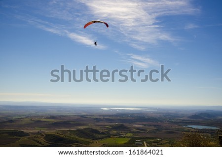 Paragliding over Aragon, Huesca, Spain
