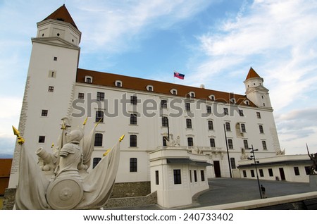 Bratislava, Slovakia - June 29, 2014: View of Bratislava castle