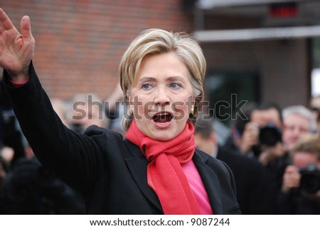  ... , wife of President Bill Clinton, Presidential Candidate, campaigning