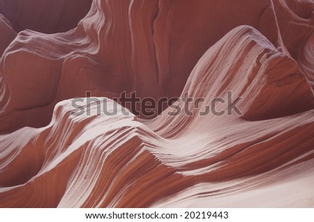 Magical colors of the Lower Antelope Canyon, created by flash floods, near Page, Arizona