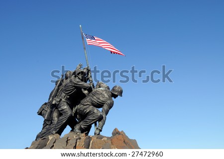 Iwo Jima, the United States Marine Corps Memorial, in Arlington, Virginia