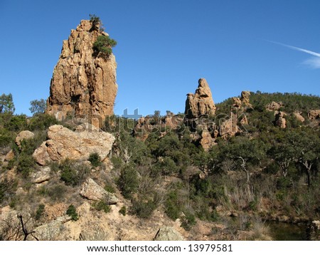 Photos of the hike (ride), in the right bank of the ravine of Malinfernet, in the massif of the esterel, the VAR FRANCE