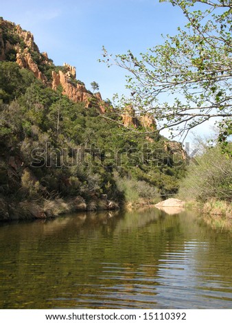 Images of the hike (ride), in the left bank of the ravine of MALINFERNET, in the massif of the ESTEREL, in the VAR FRANCE