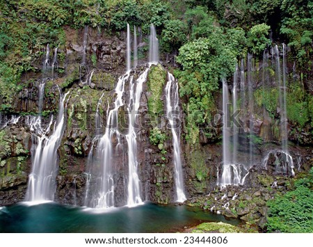 Grand Galet waterfall, Langevin River Valley, Reunion island