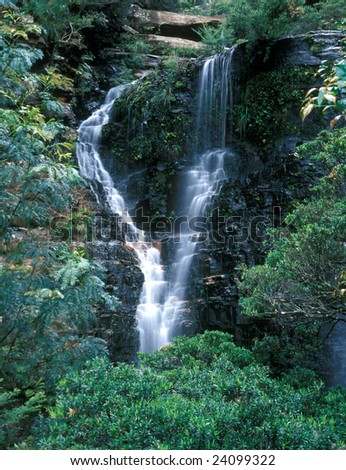 Waterfall in Blue Mountains New South Wales Australia Pacific