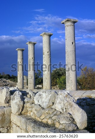 Old greek ruins in Cyprus island