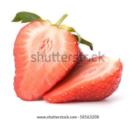 halved strawberries